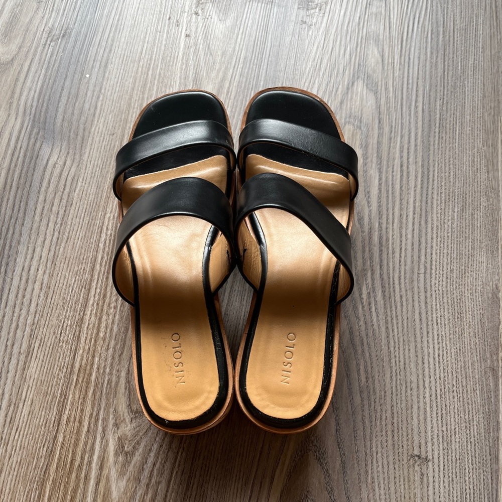 Nisolo Black Leather Sandals